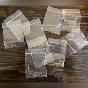 Elegant Gold Hoop Earrings Set-nose